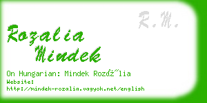 rozalia mindek business card